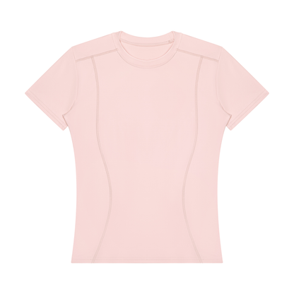 Women's Topstitch Training T-Shirt in light pink
