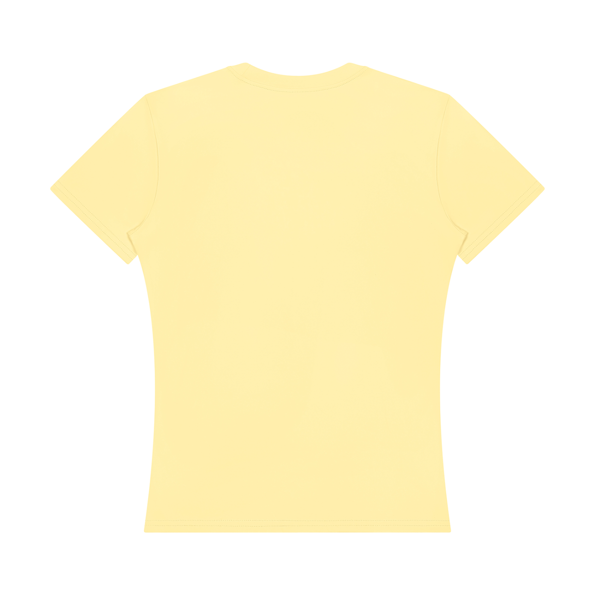 Women's Topstitch Training T-Shirt in light yellow, alternate angle