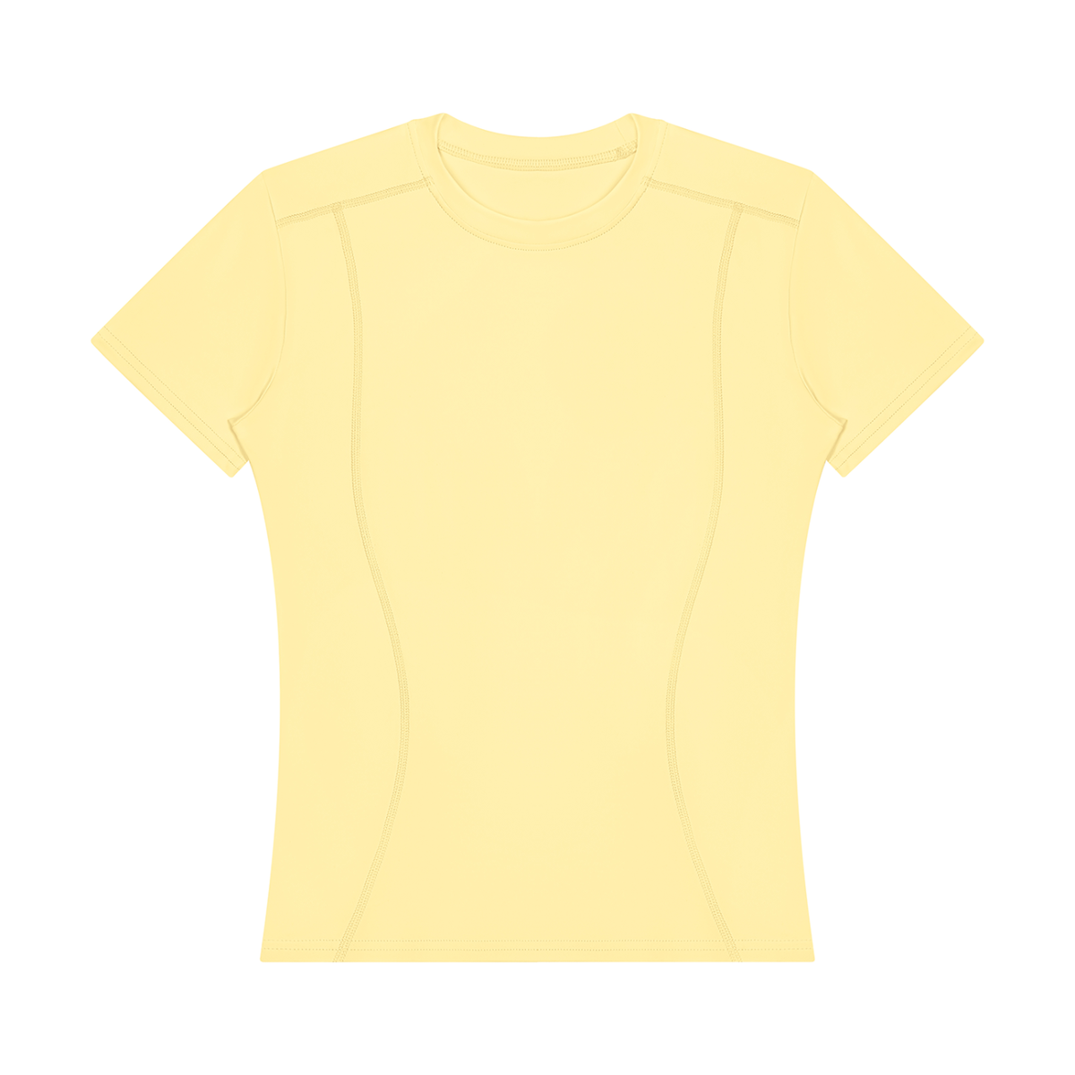 Women's Topstitch Training T-Shirt in light yellow
