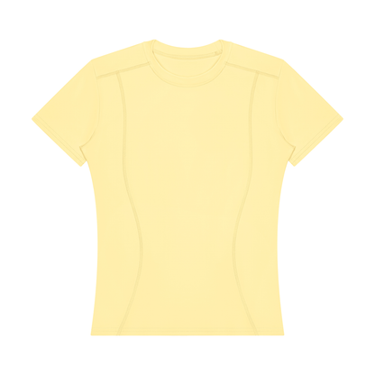 Women's Topstitch Training T-Shirt in light yellow