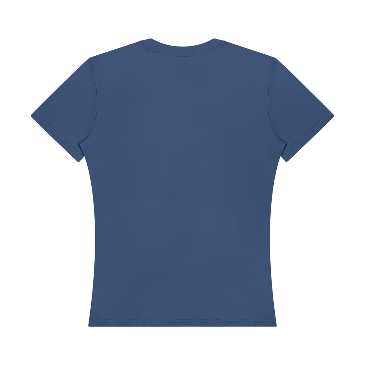 Women's Topstitch Training T-Shirt in navy blue, alternate angle