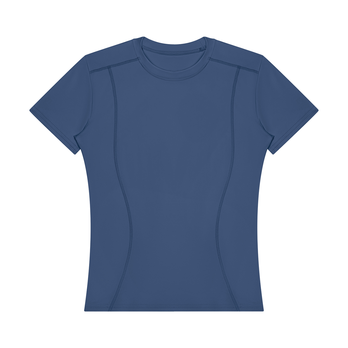 Women's Topstitch Training T-Shirt in navy blue