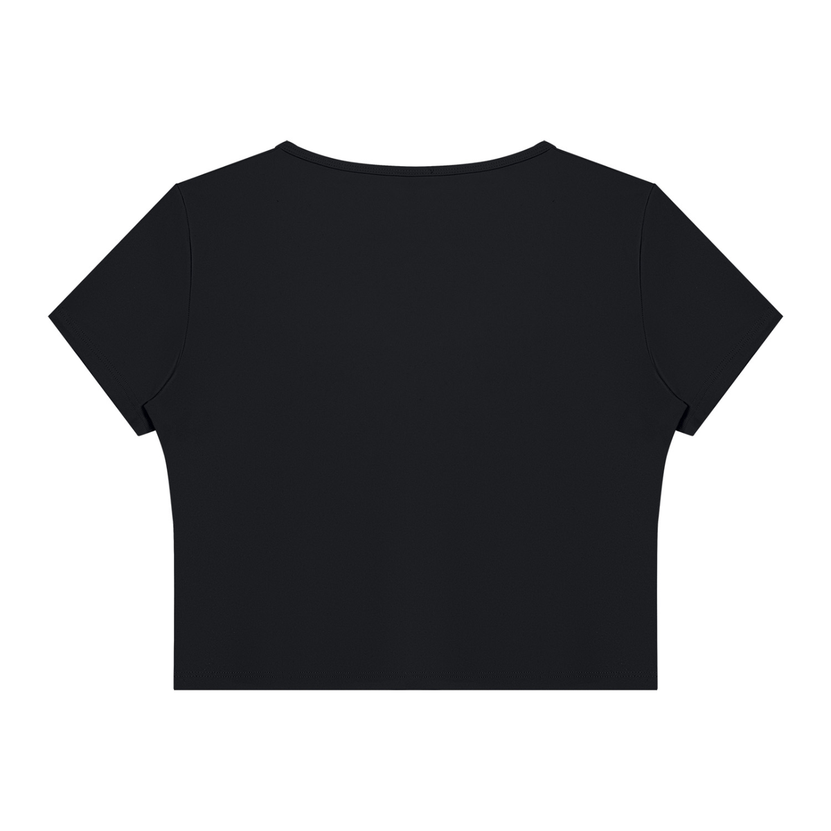 Women's Topstitch Yoga T-Shirt in black, alternate angle