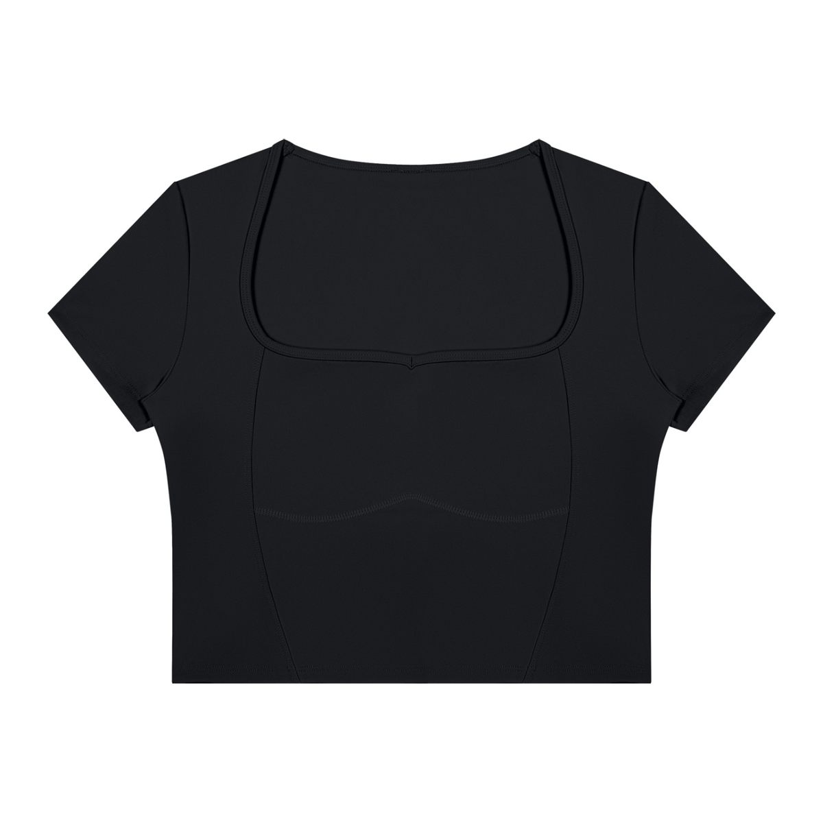 Women's Topstitch Yoga T-Shirt in black
