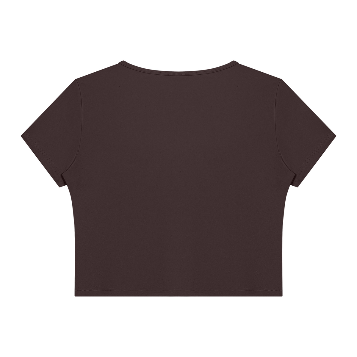 Women's Topstitch Yoga T-Shirt in brown, alternate angle