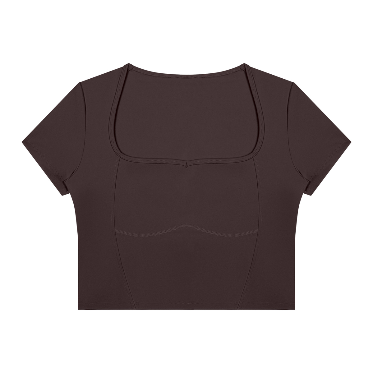Women's Topstitch Yoga T-Shirt in brown