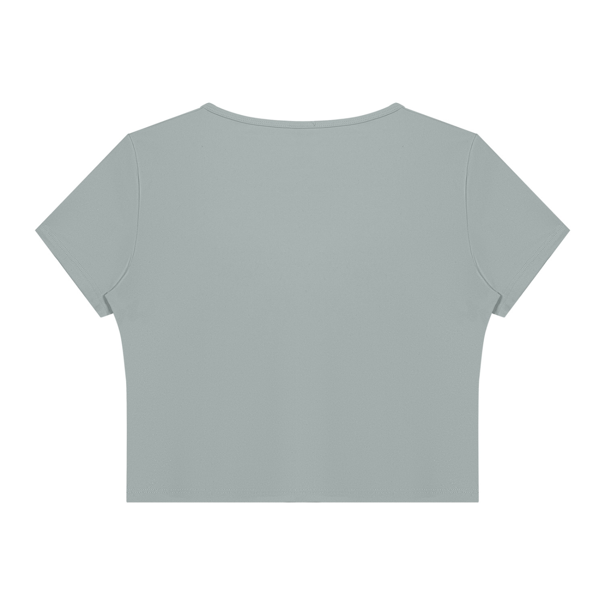 Women's Topstitch Yoga T-Shirt in haze blue, alternate angle