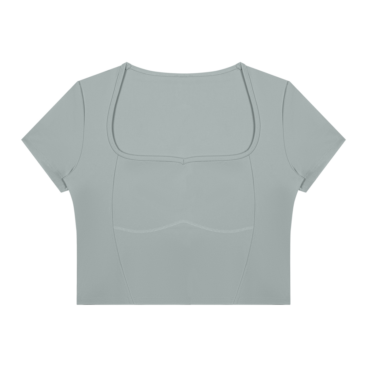 Women's Topstitch Yoga T-Shirt in haze blue