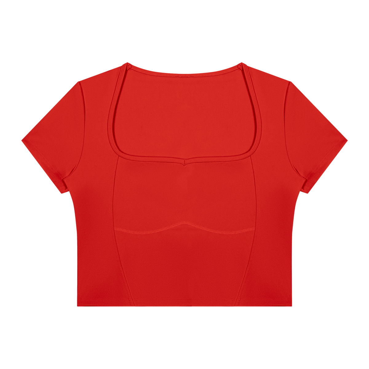 Women's Topstitch Yoga T-Shirt in red