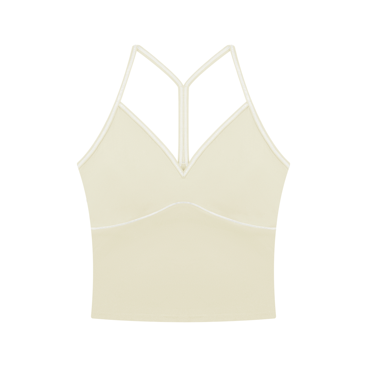 Women's Topstitch Yoga Tank Top in apricot