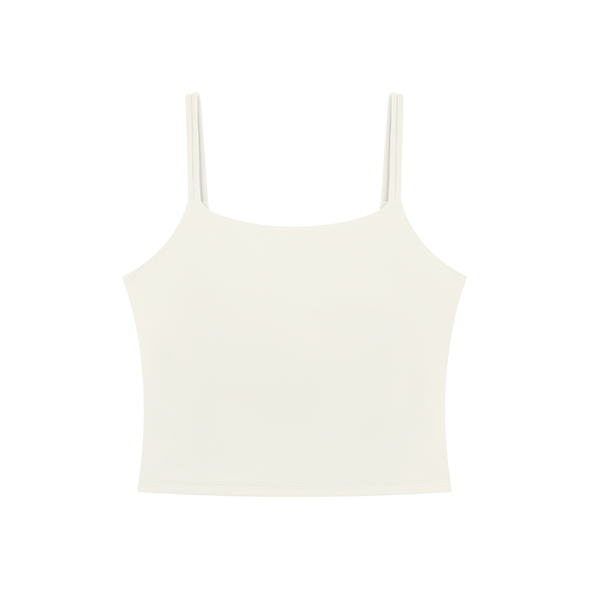 Women's U-Neck Yoga Crop Tank Top in beige