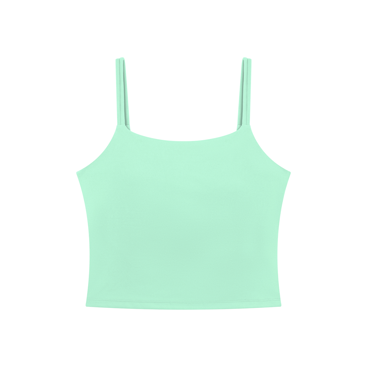 Women's U-Neck Yoga Crop Tank Top in mint green