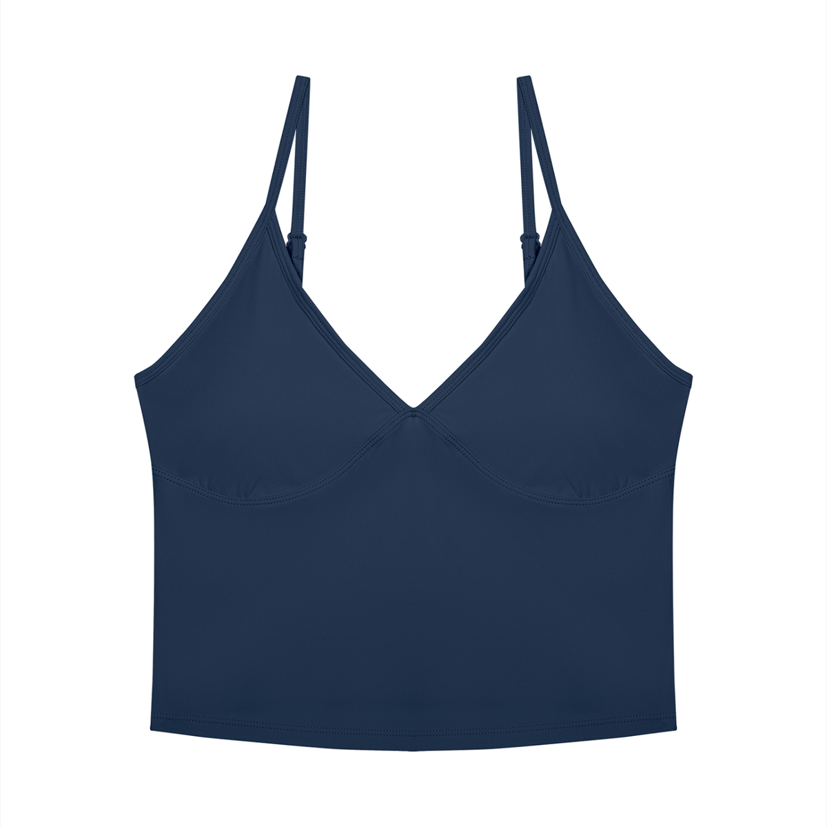 Women's V-Neck Yoga Tank Top in navy blue