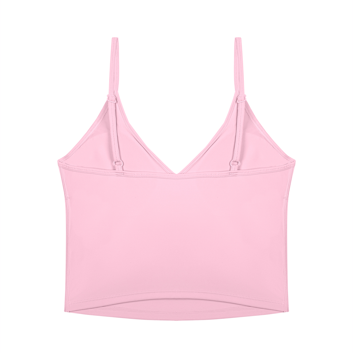 Women's V-Neck Yoga Tank Top in pink, alternate angle