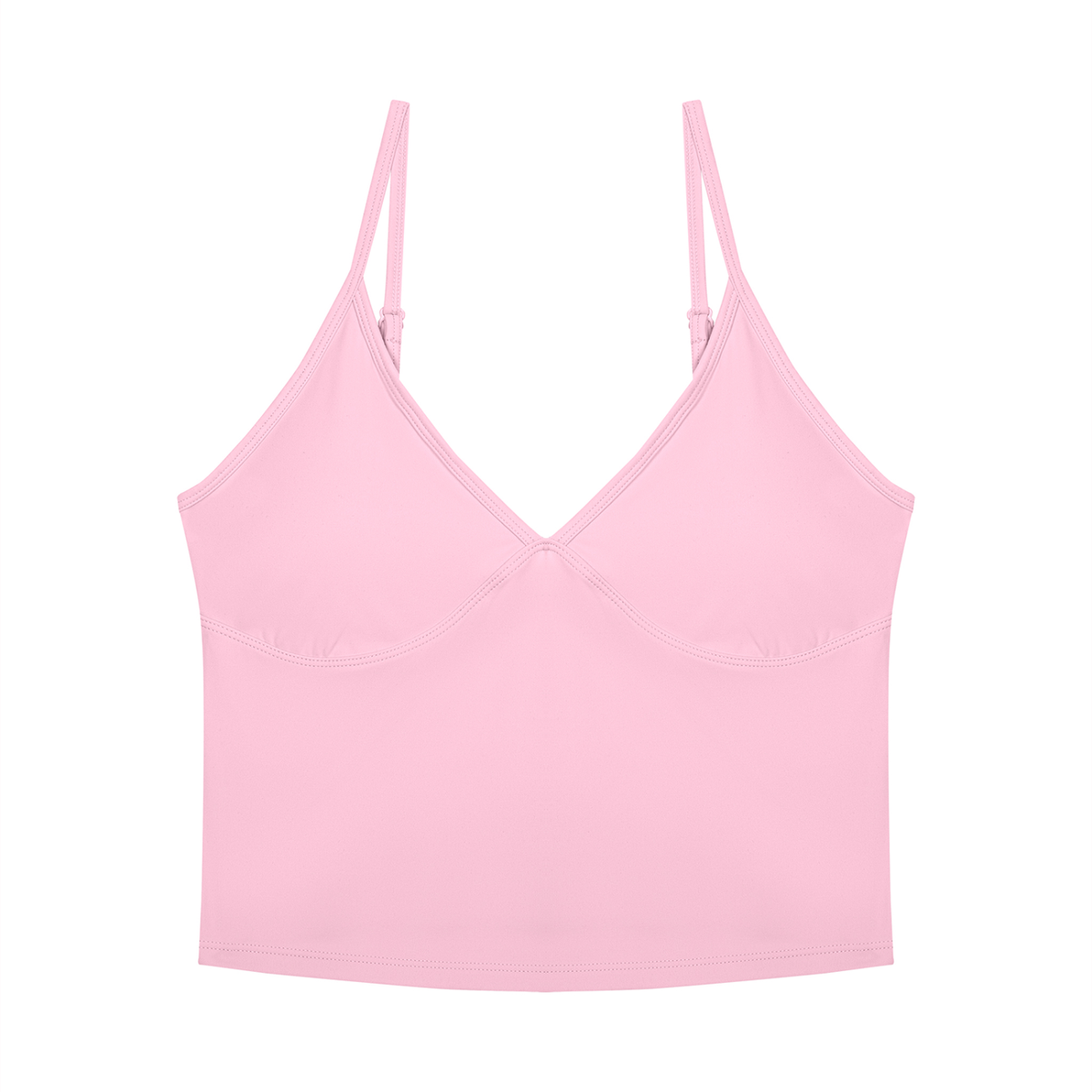 Women's V-Neck Yoga Tank Top in pink