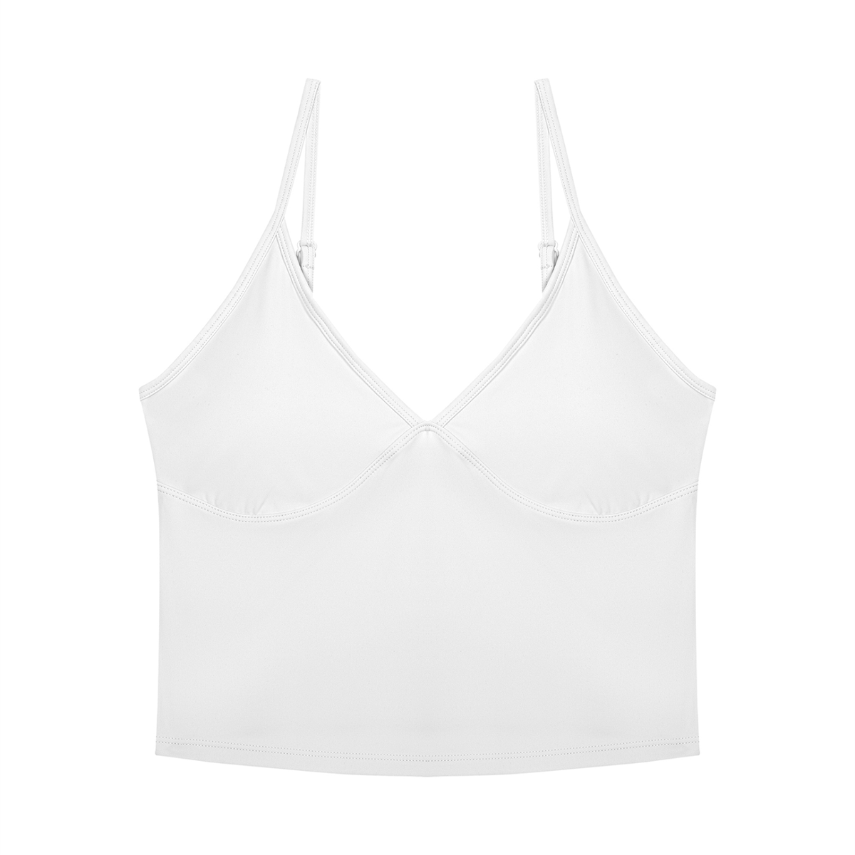 Women's V-Neck Yoga Tank Top in white