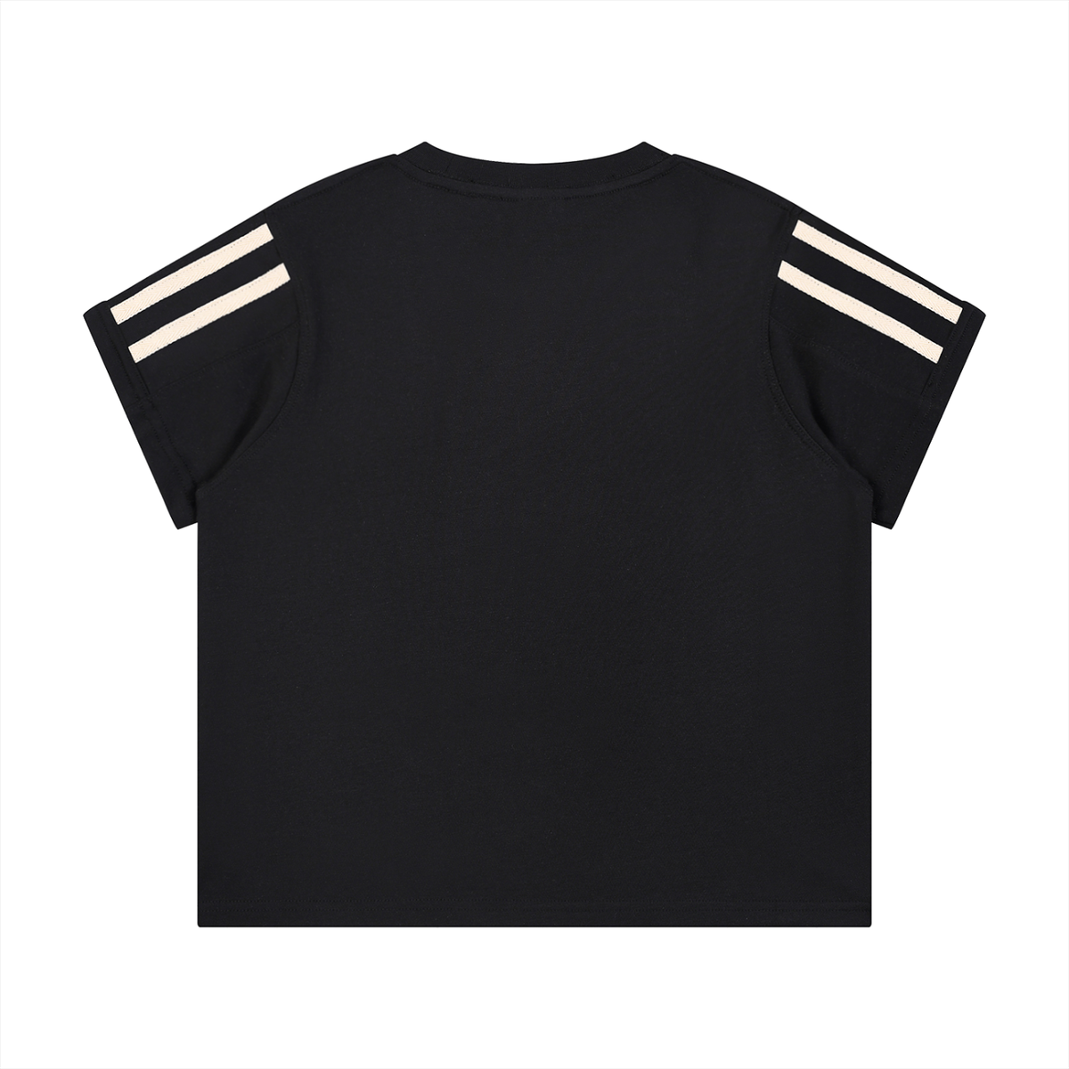 Women's Varsity Stripe T-Shirt in black, alternate angle
