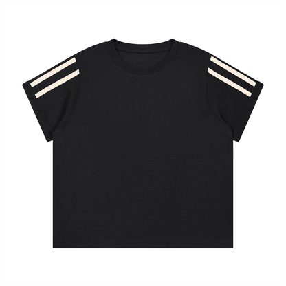 Women's Varsity Stripe T-Shirt in black