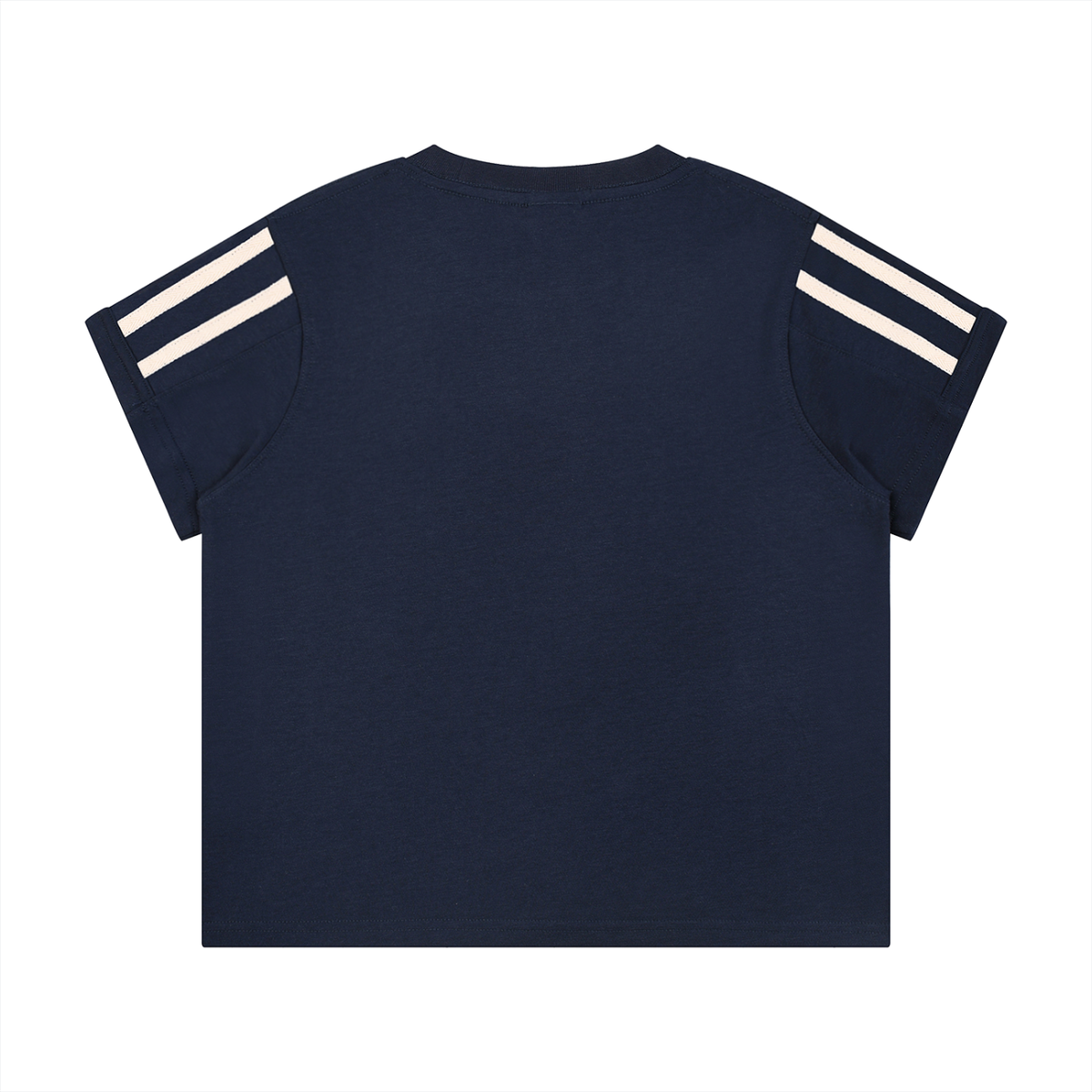 Women's Varsity Stripe T-Shirt in navy blue, alternate angle