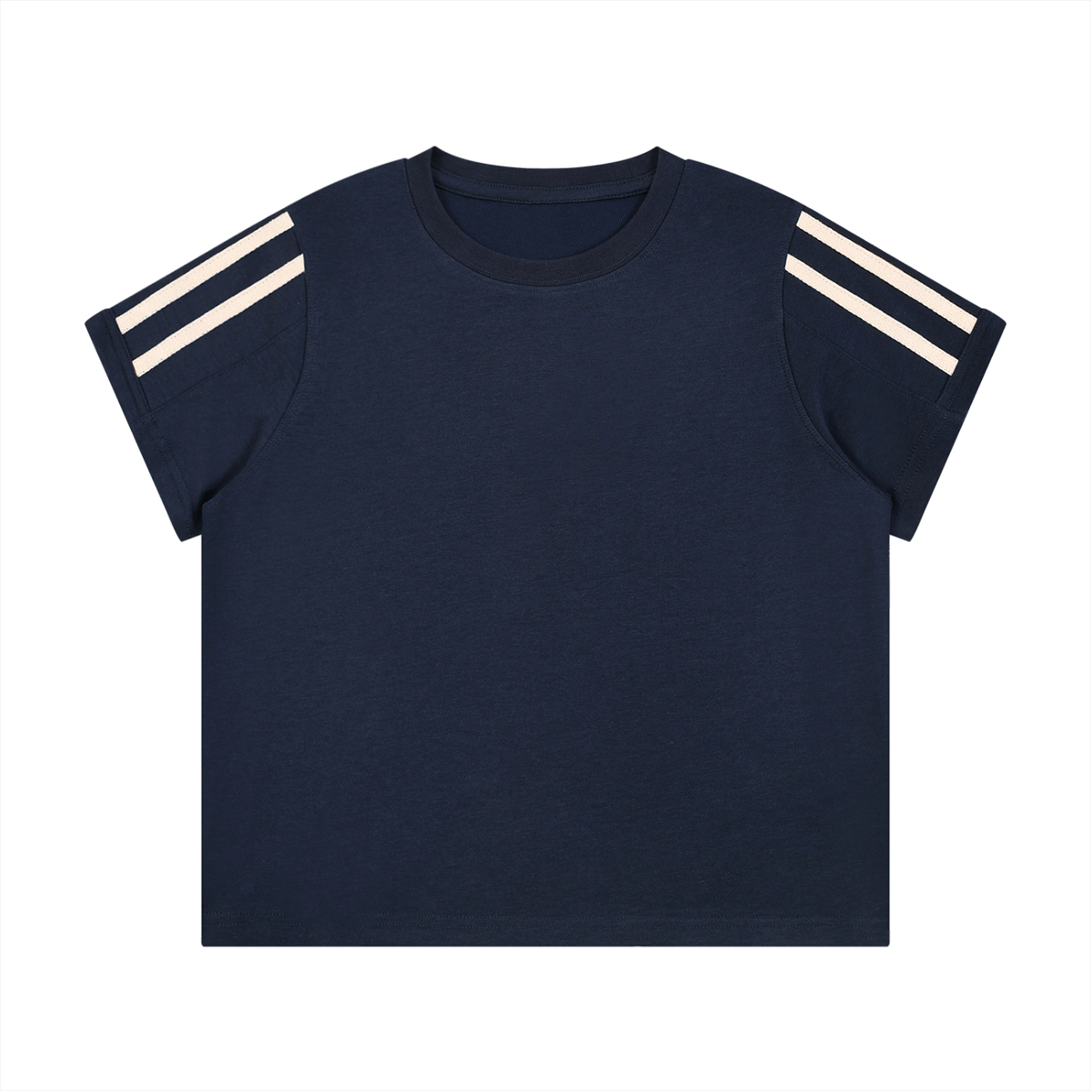 Women's Varsity Stripe T-Shirt in navy blue