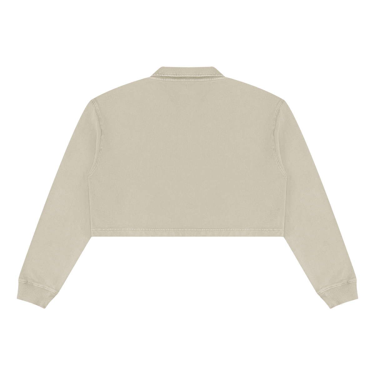Women's Vintage Wash Crop Sweatshirt in apricot, alternate angle
