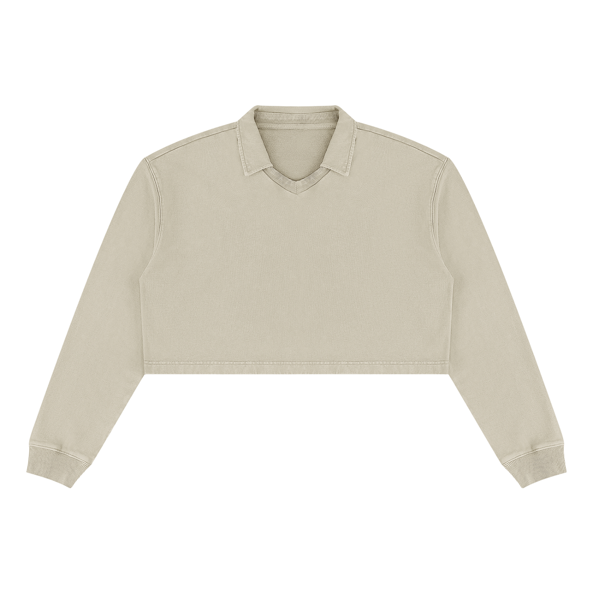 Women's Vintage Wash Crop Sweatshirt in apricot
