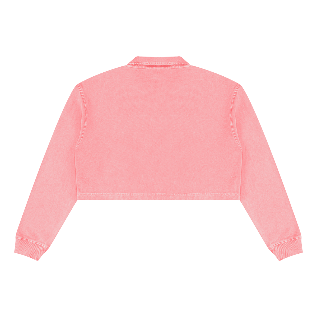 Women's Vintage Wash Crop Sweatshirt in pink, alternate angle