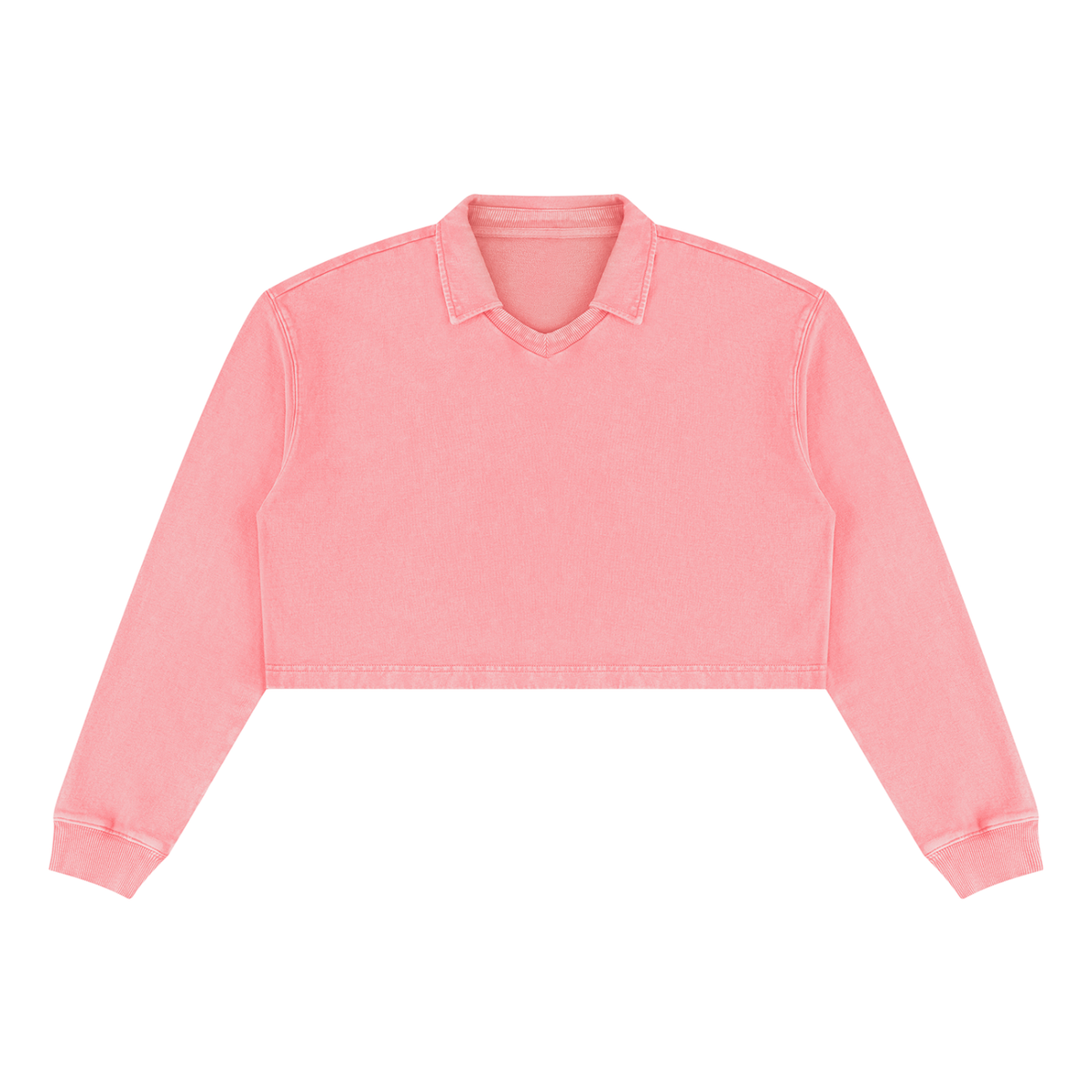 Women's Vintage Wash Crop Sweatshirt in pink