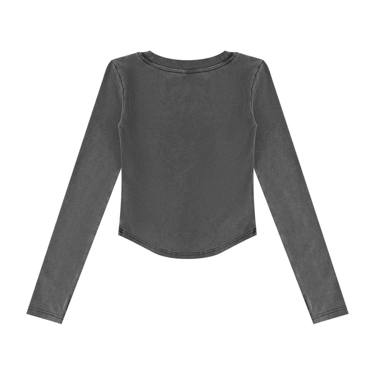 Women's Vintage Wash Crop T-Shirt in black, alternate angle