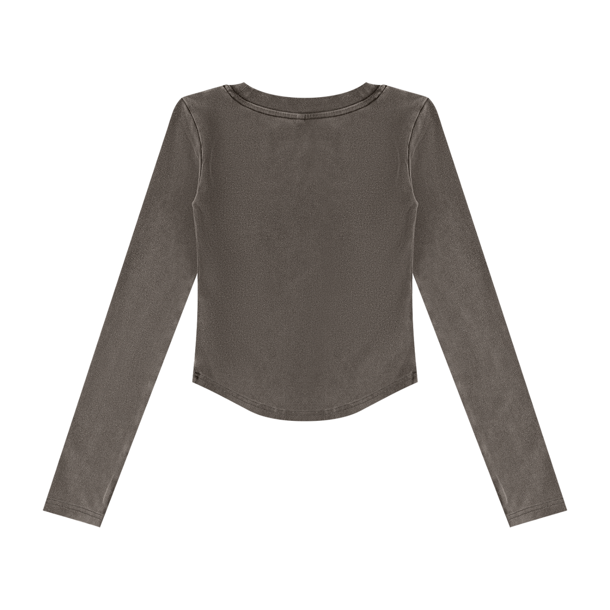Women's Vintage Wash Crop T-Shirt in dark gray, alternate angle