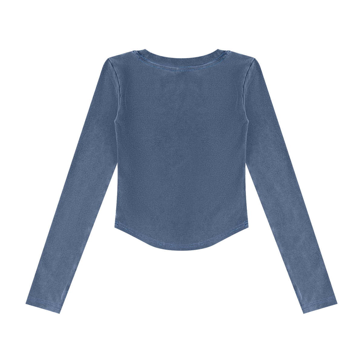 Women's Vintage Wash Crop T-Shirt in washed blue, alternate angle