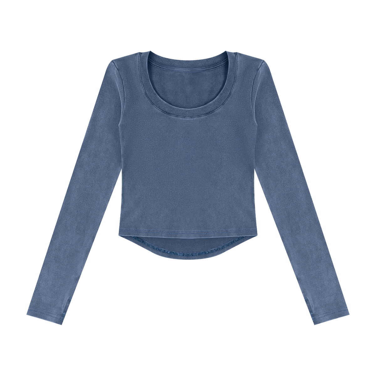 Women's Vintage Wash Crop T-Shirt in washed blue