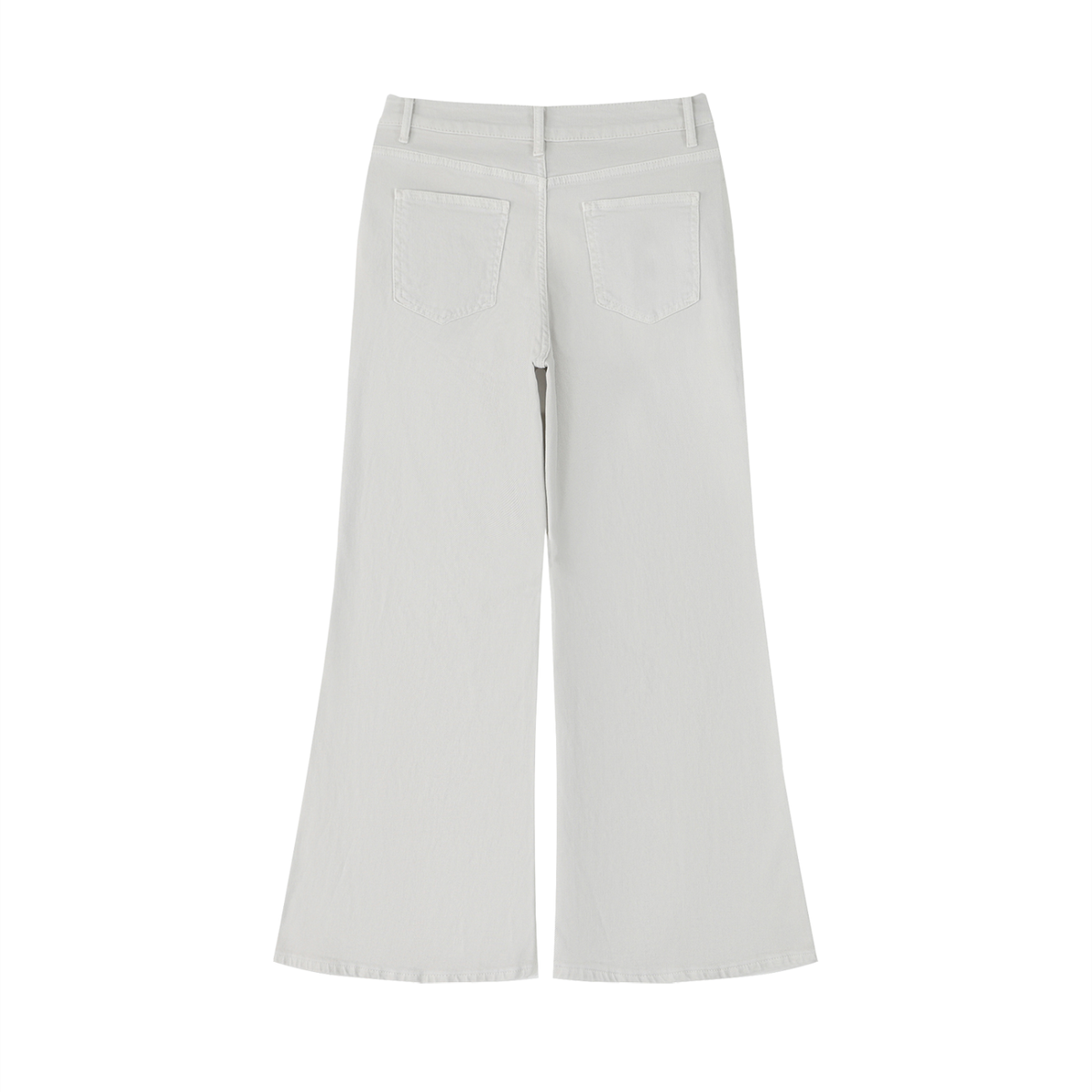 Women's Vintage Wash Flared Leg Jeans in beige, alternate angle