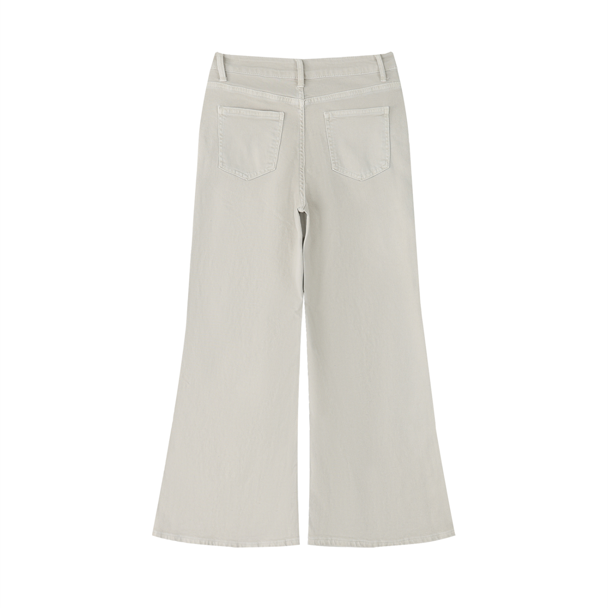 Women's Vintage Wash Flared Leg Jeans in light apricot, alternate angle