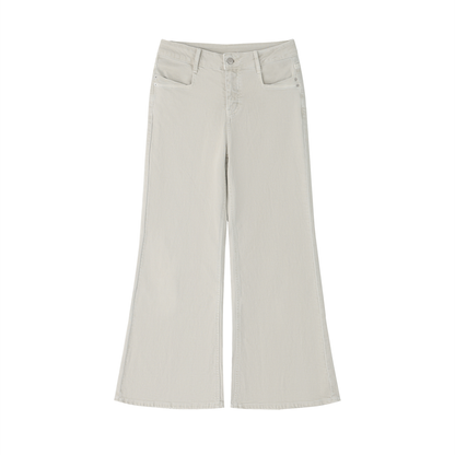 Women's Vintage Wash Flared Leg Jeans in light apricot