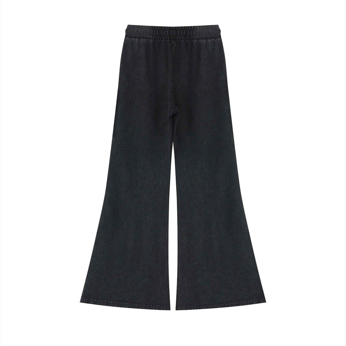 Women's Vintage Wash Flared Sweatpants in black, alternate angle