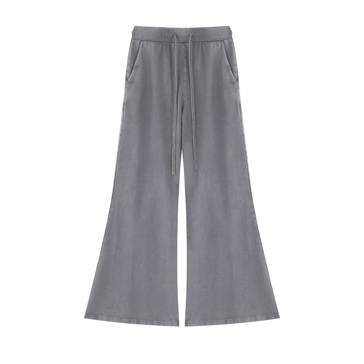 Women's Vintage Wash Flared Sweatpants in cement gray