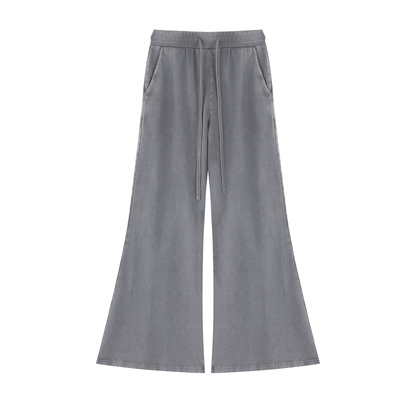 Women's Vintage Wash Flared Sweatpants in cement gray