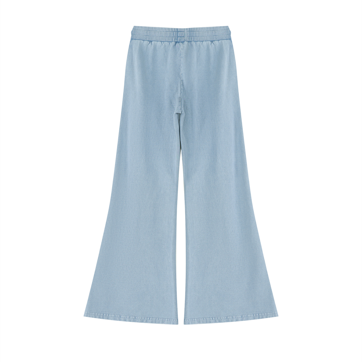 Women's Vintage Wash Flared Sweatpants in gray blue, alternate angle