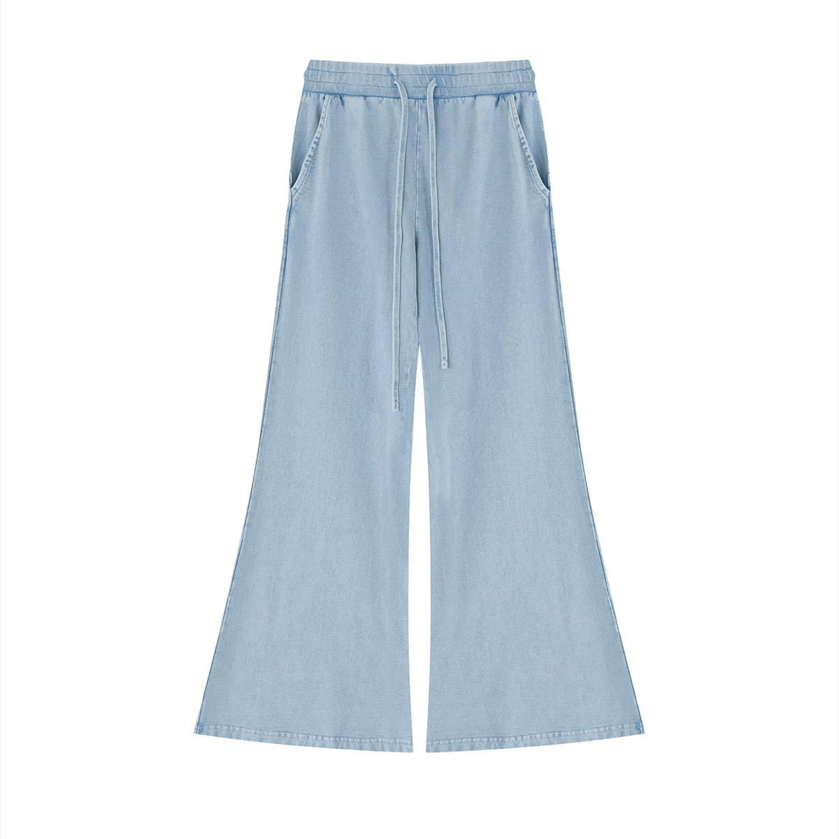 Women's Vintage Wash Flared Sweatpants in gray blue
