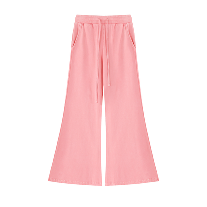 Women's Vintage Wash Flared Sweatpants in pink