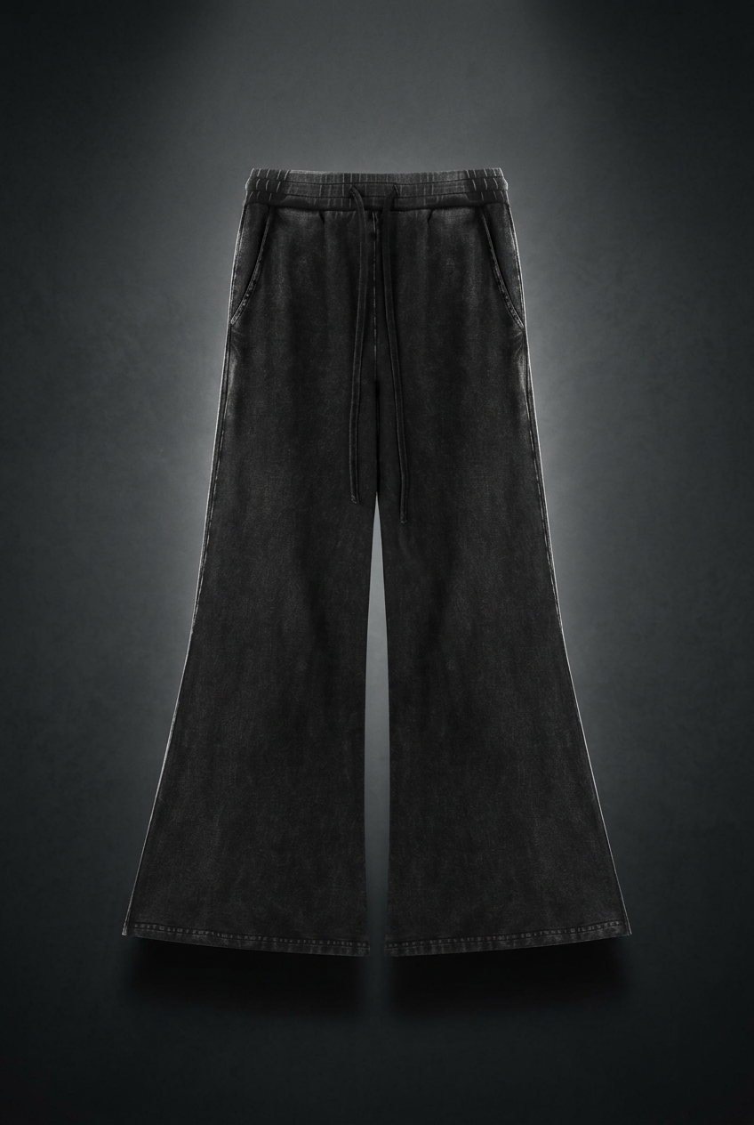 Women's Vintage Wash Flared Sweatpants, view 1