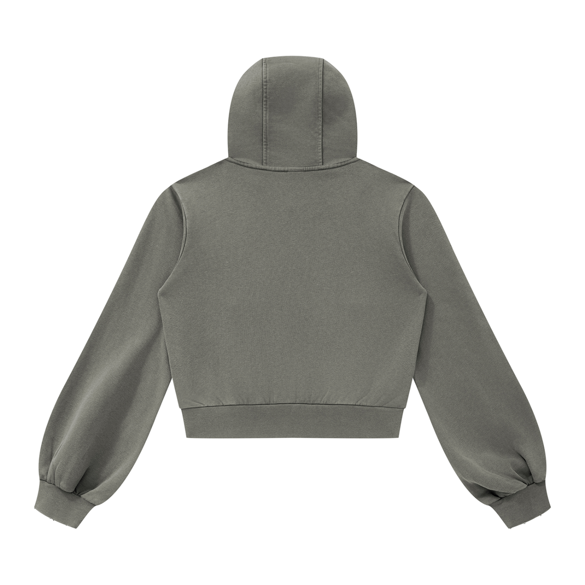 Women's Vintage Wash Full Zip Hoodie in dark gray, alternate angle
