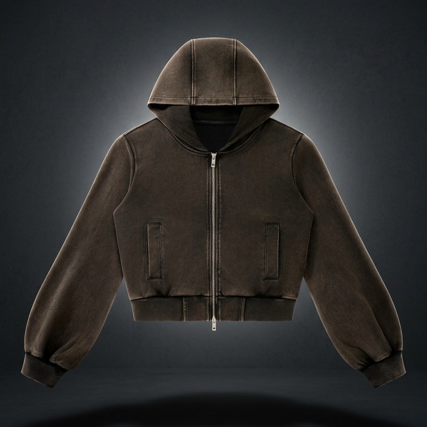 Women's Vintage Wash Full Zip Hoodie, view 1