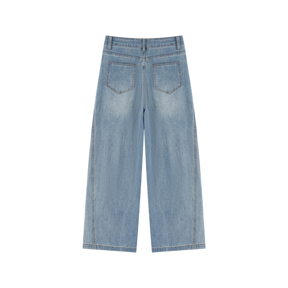 Women's Vintage Wash High Rise Wide Leg Jeans in jeans blue, alternate angle