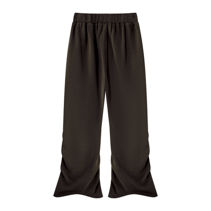 Women's Vintage Wash Ruched Sweatpants in black, alternate angle