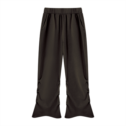 Women's Vintage Wash Ruched Sweatpants in black