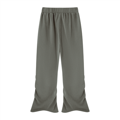 Women's Vintage Wash Ruched Sweatpants in dark gray, alternate angle