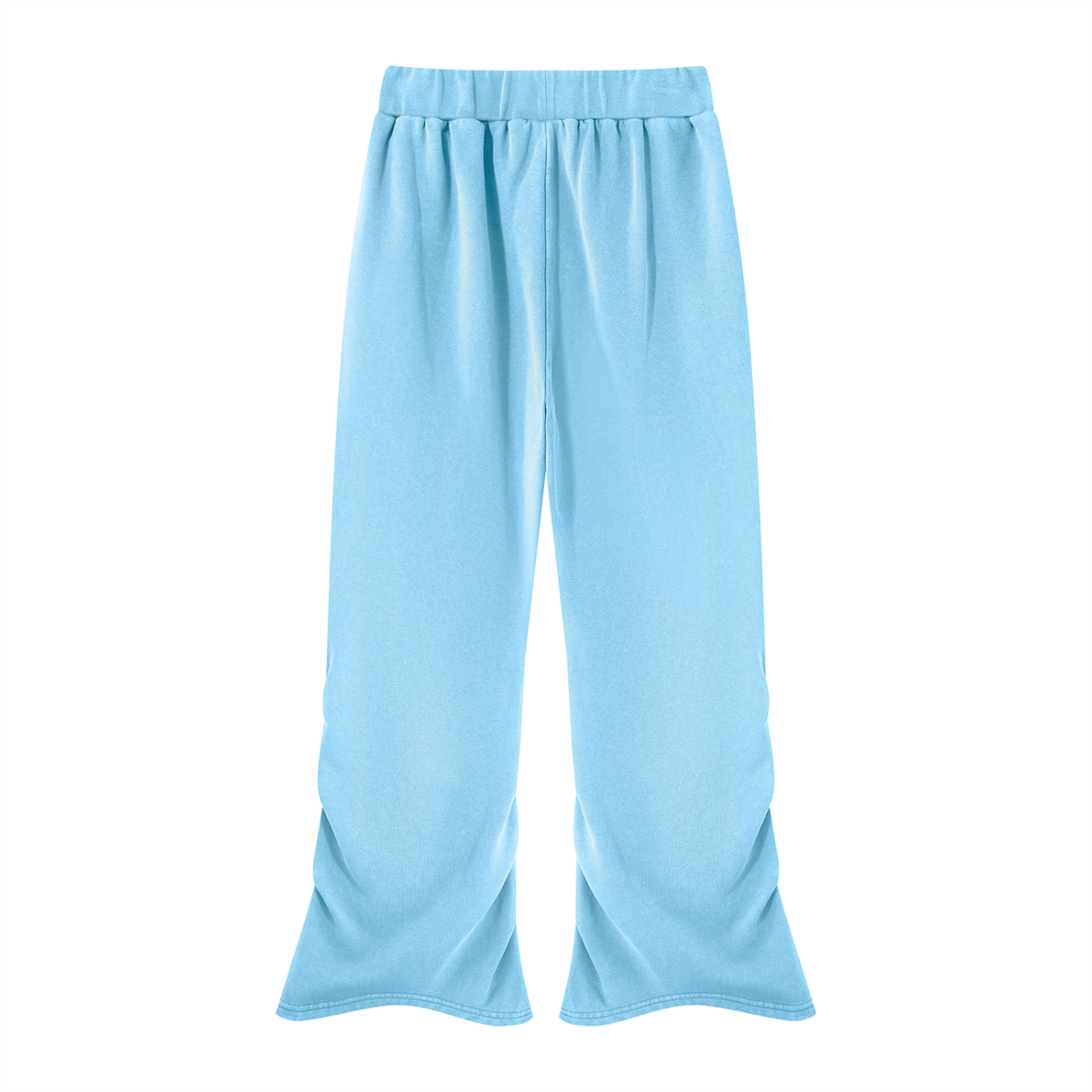 Women's Vintage Wash Ruched Sweatpants in sky blue, alternate angle