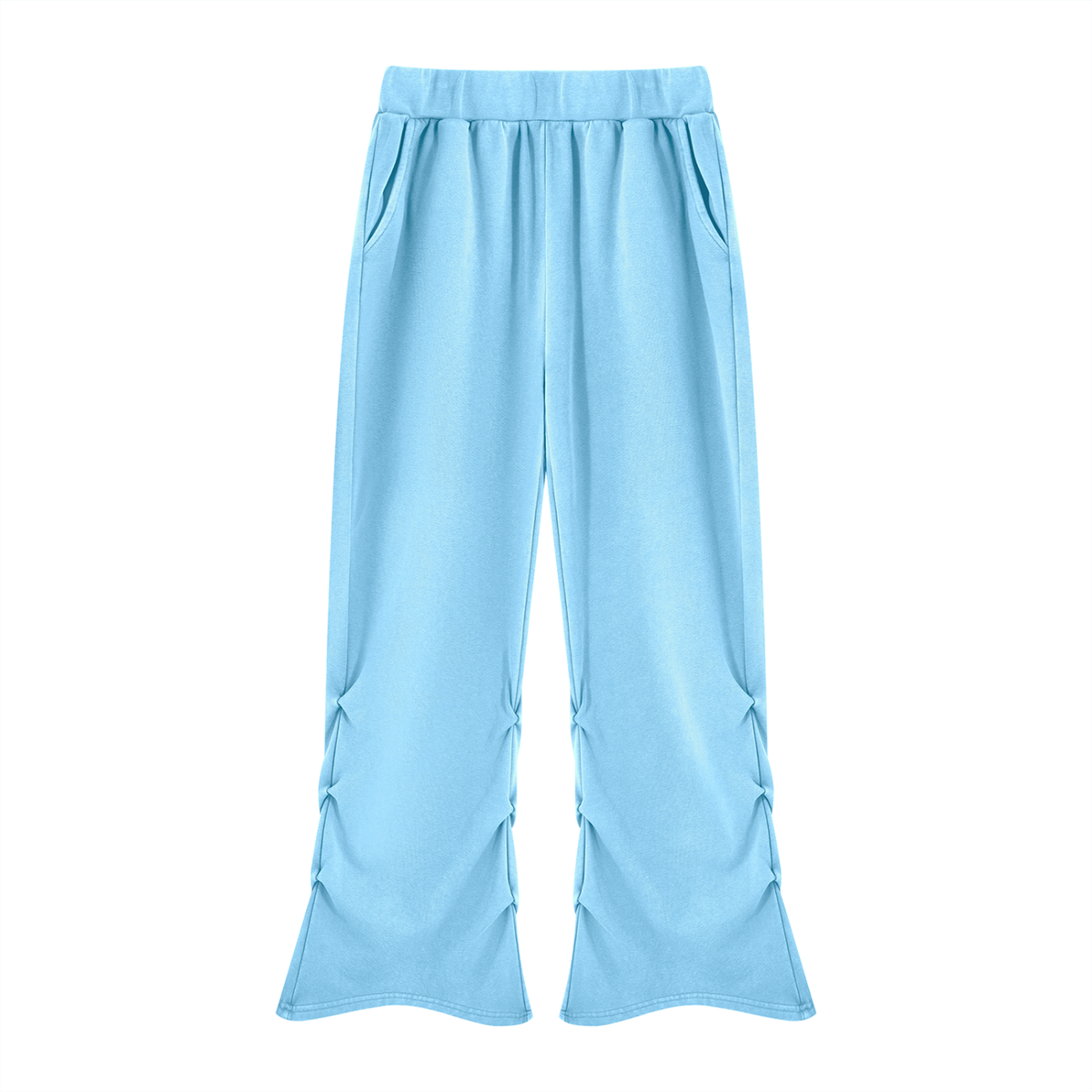 Women's Vintage Wash Ruched Sweatpants in sky blue